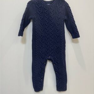 GAP Dark Blue Cable Knit Kids Footie